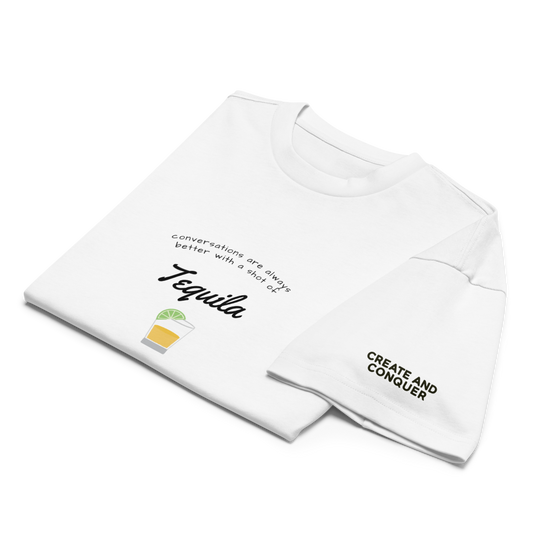 “Shot of Tequila” Men’s Box Tee – BASE Edition – WOLF™ Create & Conquer